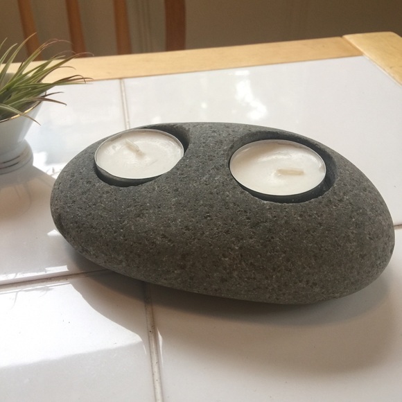 Other - NWOT double votive natural stone candle